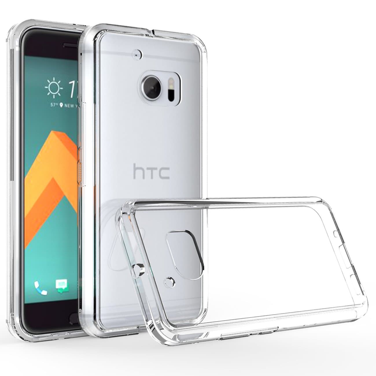 HTC 10 Cases, HTC One M10 Cases, HL Brothers [Scratch Resistant] [All Around Protection] Slim Soft Shock-Absorption Bumper and Anti-Scratch Clear Back Cover Protective Case for HTC 10 (Clear)
