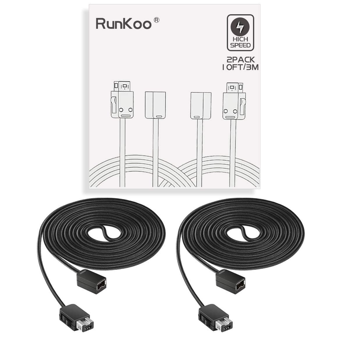 NES Classic Controller Extension Cable 3M/10ft (2-Pack) Wiiu Controller Extension Cable.Extension Cord Extender for Nintendo Super NES Classic Edition (2017) and Mini NES Classic Edition Controller