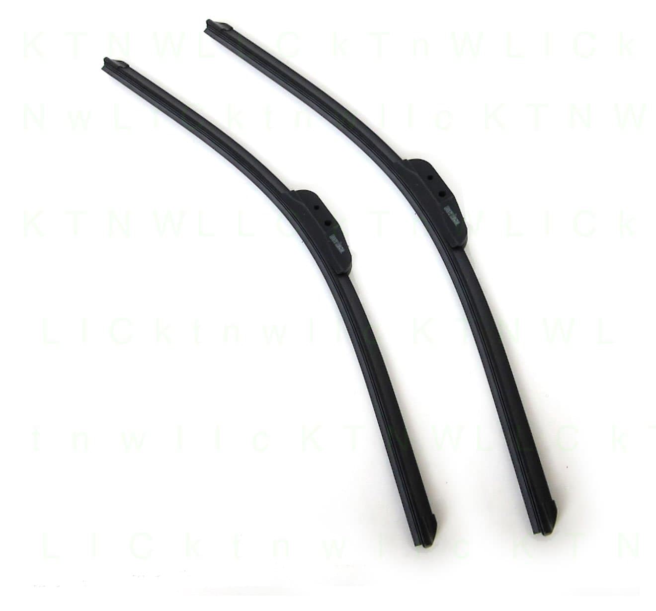 A Set of 2 U/J Hook Type Bracketless Driver and Passenger Side Windshield Wiper Blades - Kia SEPHIA 94-01