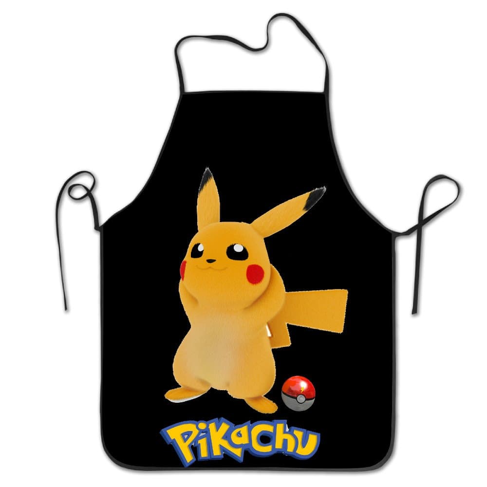 Pikachu Pokemon Apron With Black Border