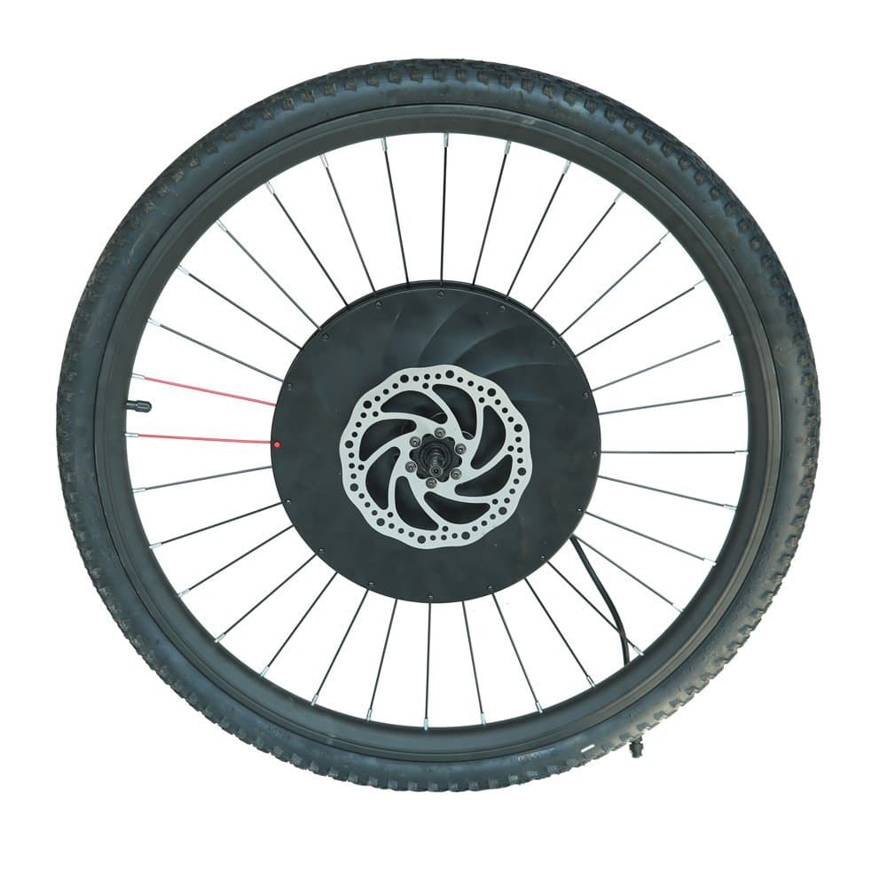 Imortor 36V240W All in One Front Wheel Ebike Conversion Kit Brushless Gearless Hub Motor+Rim+Spokes+Tyre Wheel for 26'' Bike
