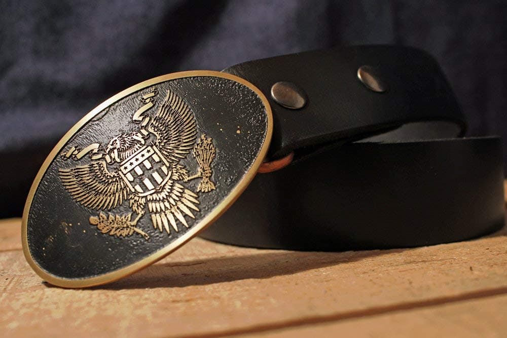 American Eagle BALD EAGLE Etched Metal Belt Buckle