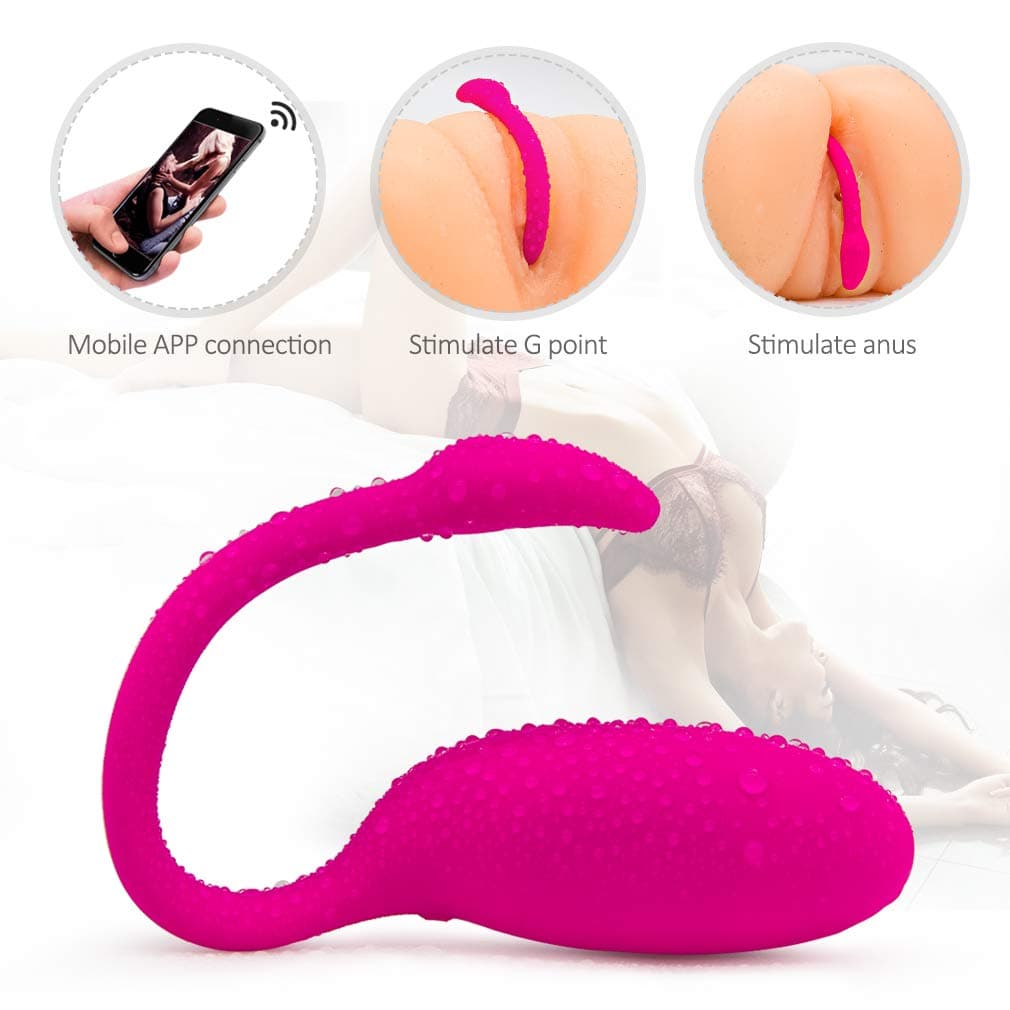 Rabbit Vibe Electric APP Bluetooth Monster Massage Multi Speed Stimulator Wireless Remote Control Funny Toys Women,Red(APP)