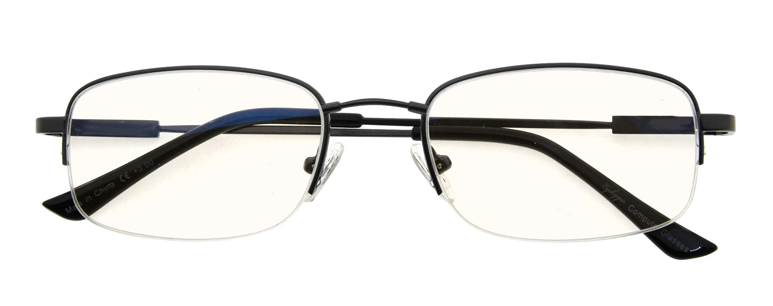 Computer Glasses Men Bendable Titanium Reading Eyeglasses Blue Light Filter