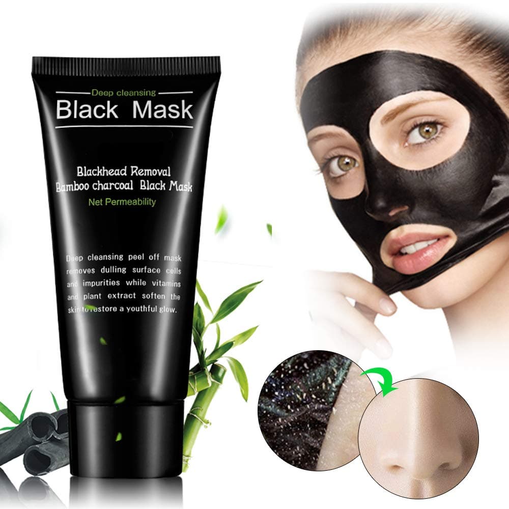 CHARMCODE Charcoal Blackhead Remover Peel Off Mask 60g,Deep Cleansing Facial Black Head Masks,Shrink pores Suction Acne Scars Blemishes Anti-Aging Wrinkles Treatment