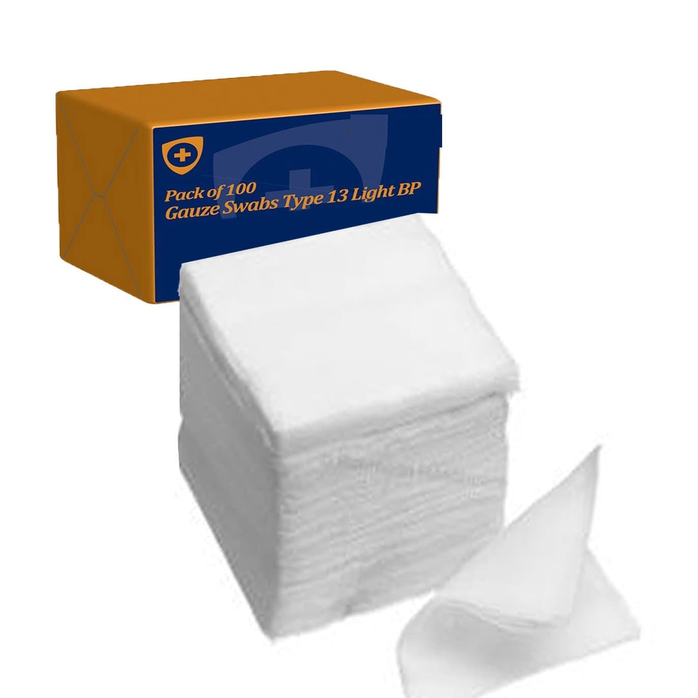 100 X 5 X 5cm Non Sterile CE First Aid 8 Ply Gauze Compresses
