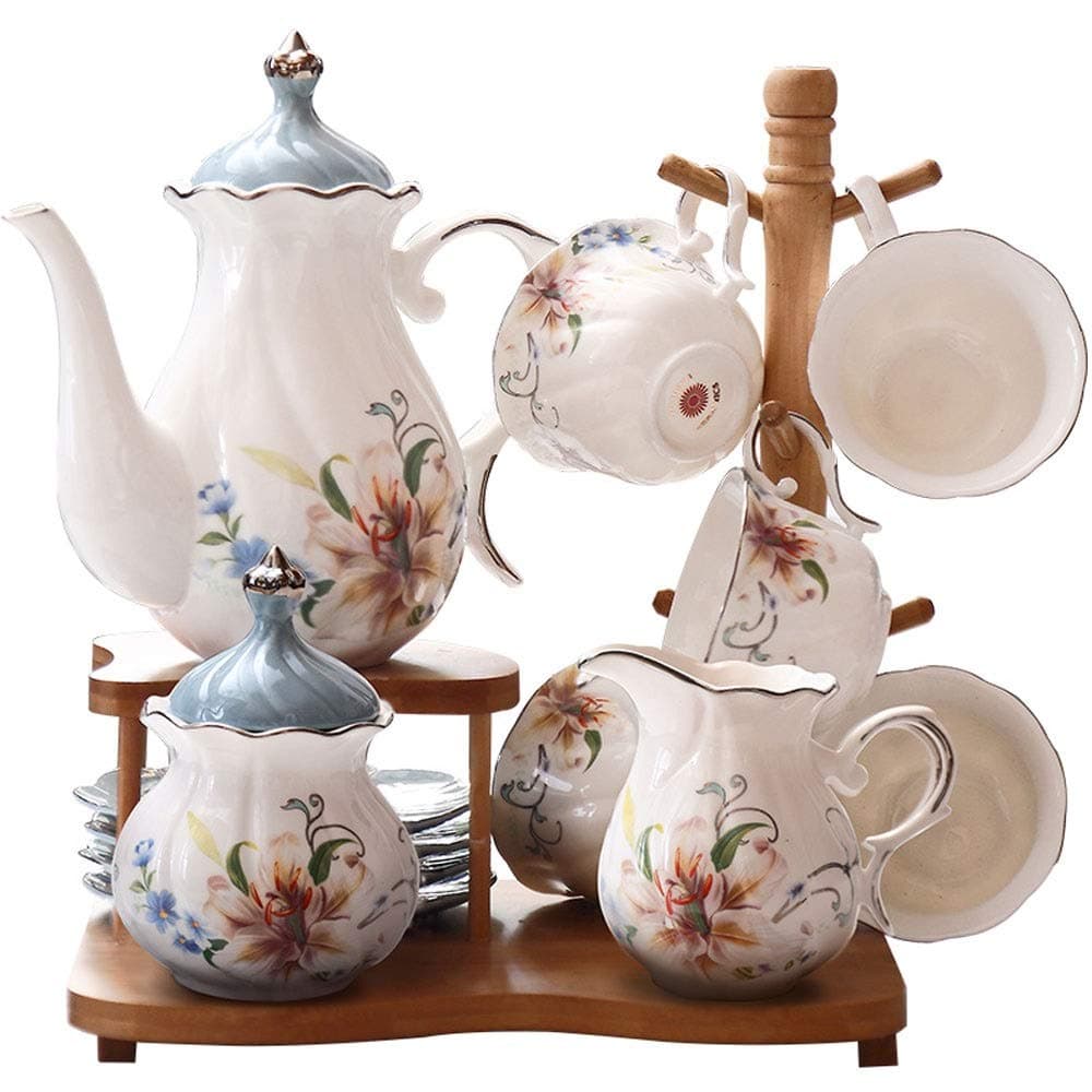 RXM Ceramic Teapot Sets Bone China Creative Afternoon Tea Cup Home Living Room Restaurant Housewarming Gifts