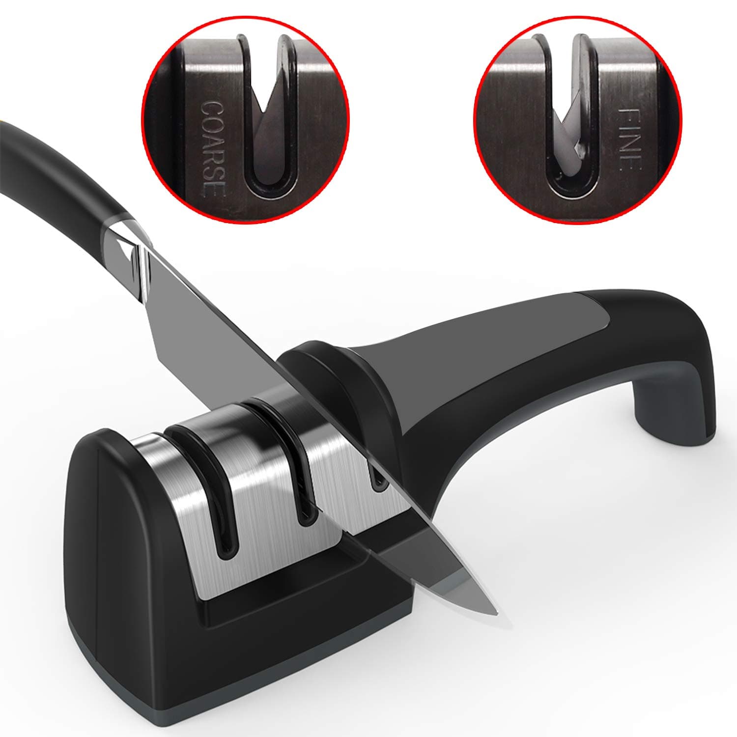 ZHAOLIDA 2 Slots Knife Sharpener Tool, 1 Piece