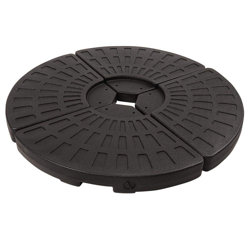 Wido 4 Pack Plastic Cantilever Parasol Base 14L Per Segment Up To 85KG Weight Umbrella Garden Furniture Shade Banana Hanging