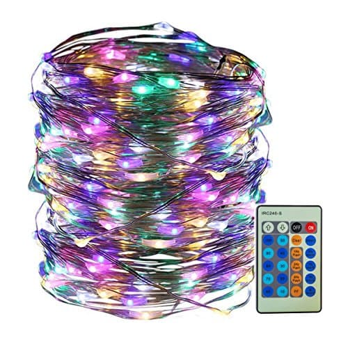 99ft 300 LED Fairy String Light Dimmable with Remote Control Indoor Outdoor Decorative String Light for Patio,Garden,Bedroom (Multi-color)