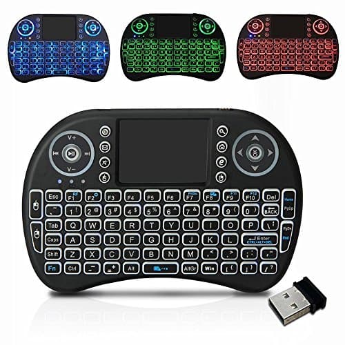 Backlit Mini Keyboard Touchpad Mouse AMGUR Mini Wireless Keyboard With Touchpad and Multimedia Keys for Android TV Box HTPC PS3 XBOX360 Smart Phone Tablet Mac Linux Windows OS
