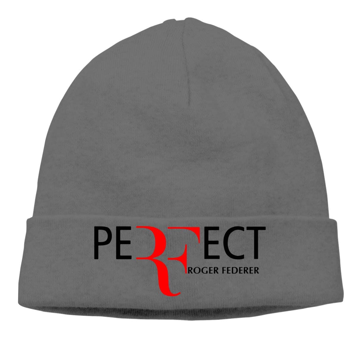 Women's Men's Knitted Hat Roger Federer Cap Pullover Hat Gray