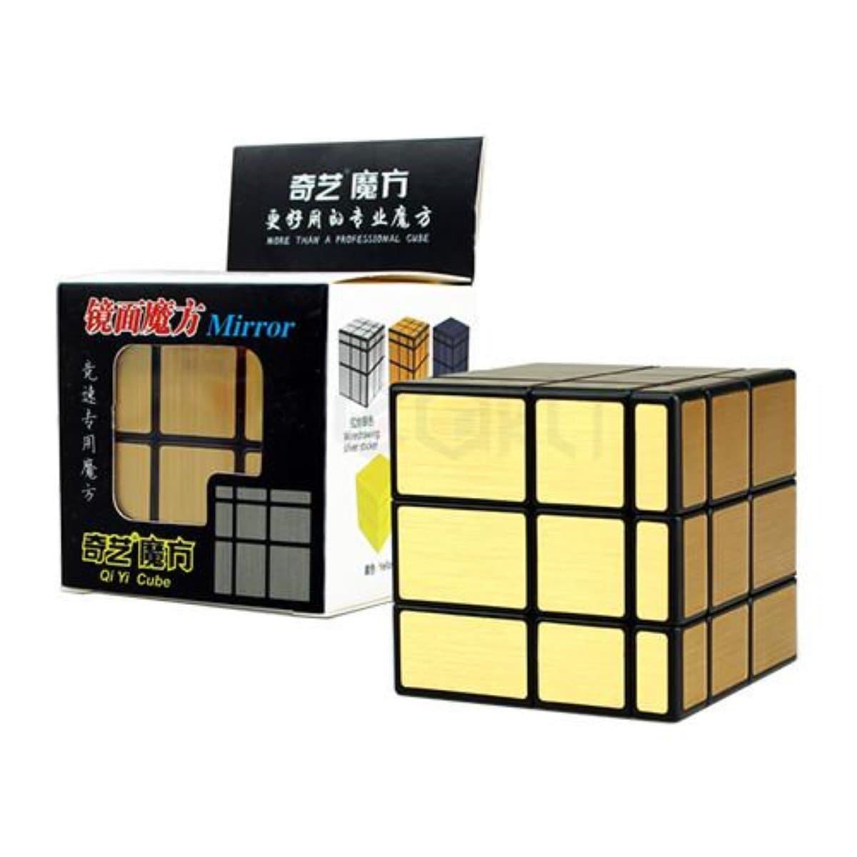 AdiChai QiYi 3 by 3 Gold Mirror Cube Magic Cube Speed Cube