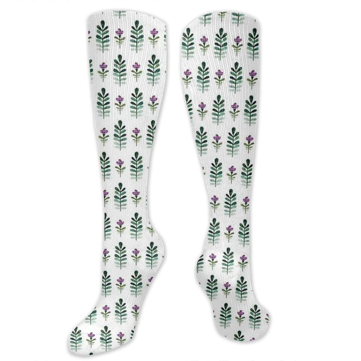 Personalized Compression Socks，Cool Retro Symbols Pattern Skulls With Bones Thunder Bolt Peace Sign，Best Medical,for Running,Hiking，Varicose Veins，Circulation & Recovery