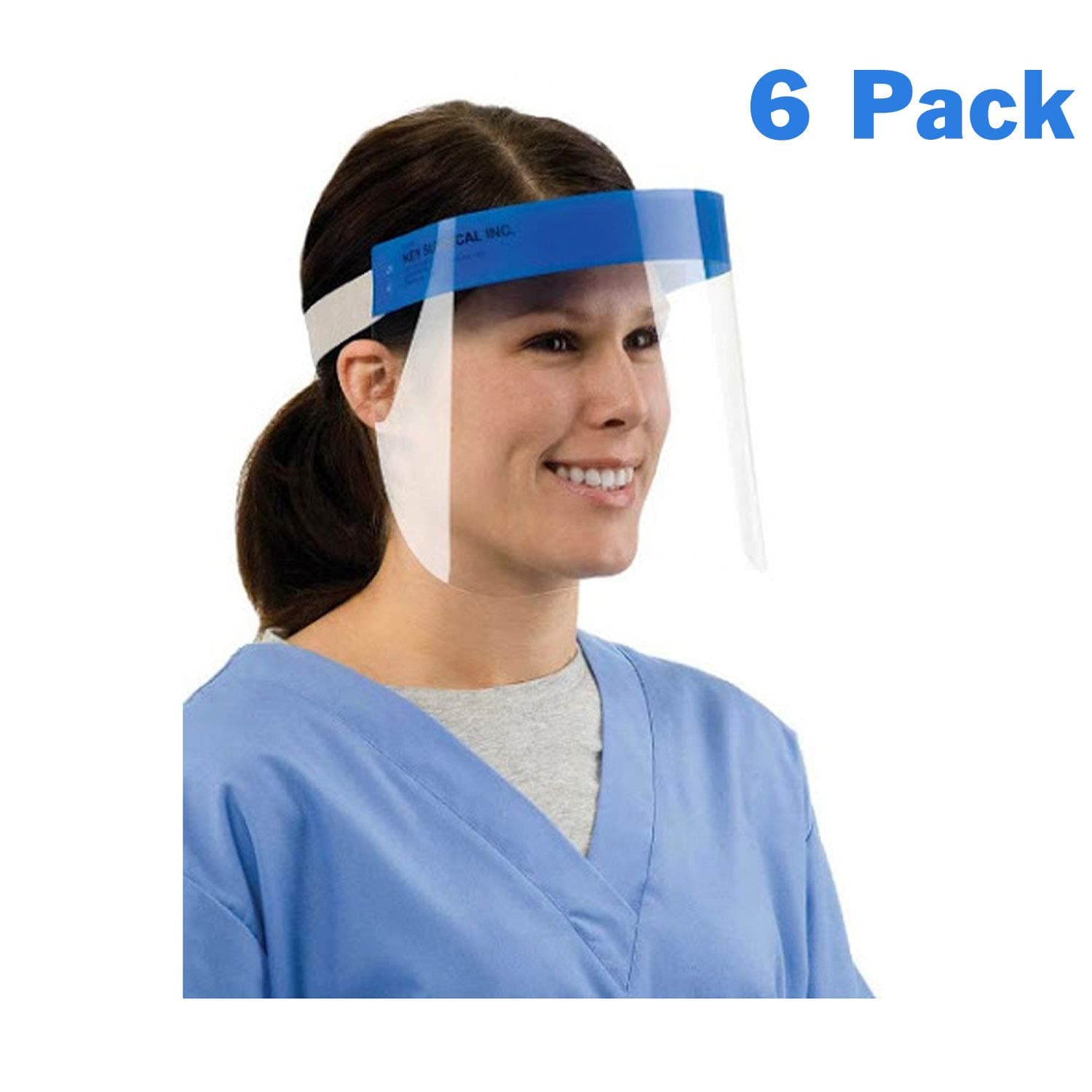 Enjoyee Face Shield Protect Eyes and Face with Protective Clear Film Elastic Band and Comfort Sponge (6 PCS)