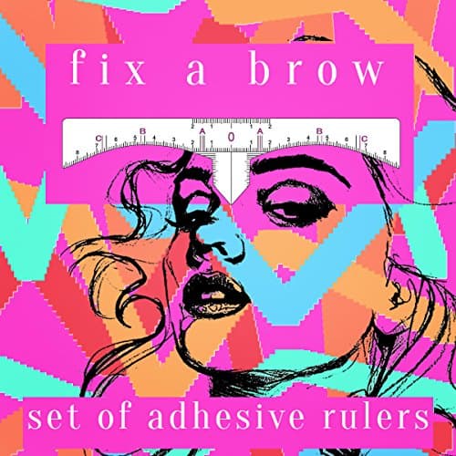 FixThatBrow100pcs Disposable Soft Accurate Microblading Makeup Eyebrow Shaping Ruler Sticker Tools,Adhesive Eyebrow Measurement Ruler Template Stencil Sticker for Tattoo,