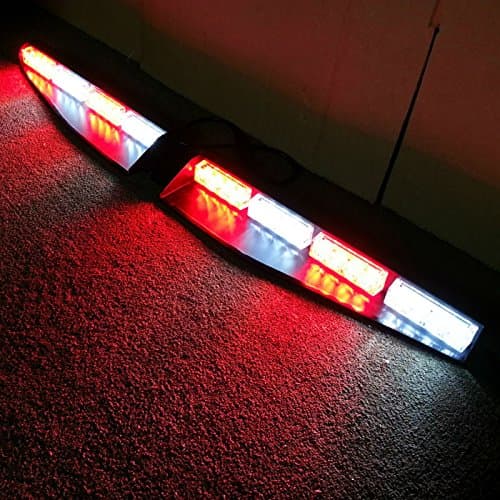 VSLED 2-16 LED 32 Watt Red/White/Red/White LED Light Car Truck Emergency Beacon Light Bar Exclusive Split Visor Deck Dash Strobe Warning LightBar