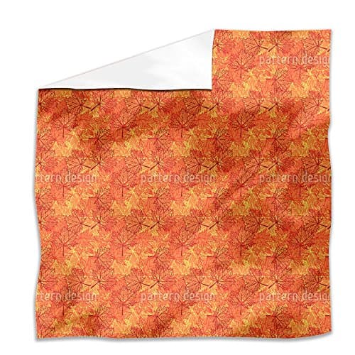 Autumn Maple Leaves Flat Sheet: Queen Luxury Microfiber, Soft, Breathable