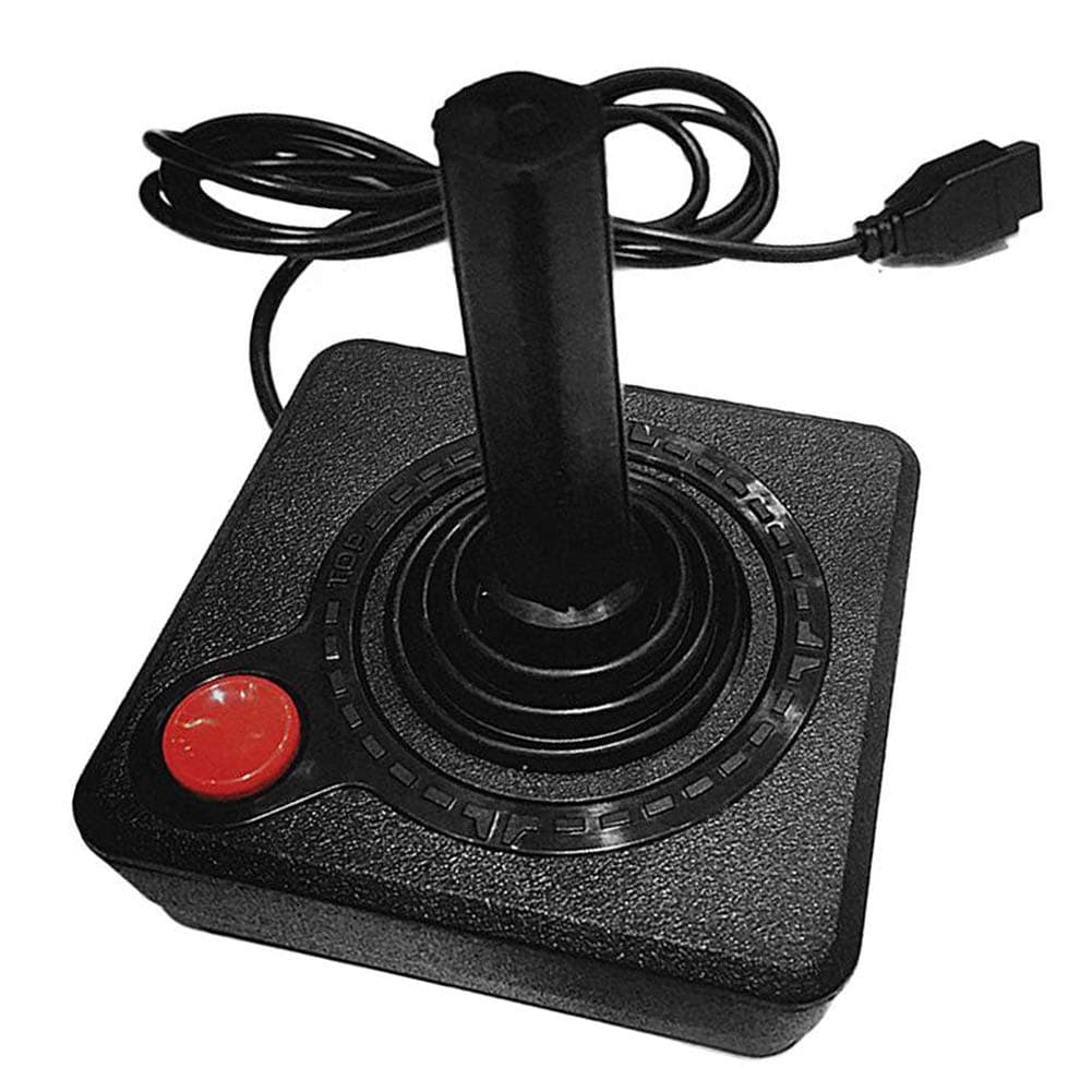 Joystick Controller 1.5M Cable Retro Single Button Upgraded Gamepad Game Rocker Console System Action Gaming 4-Way Lever ABS Replacement for Atari 2600