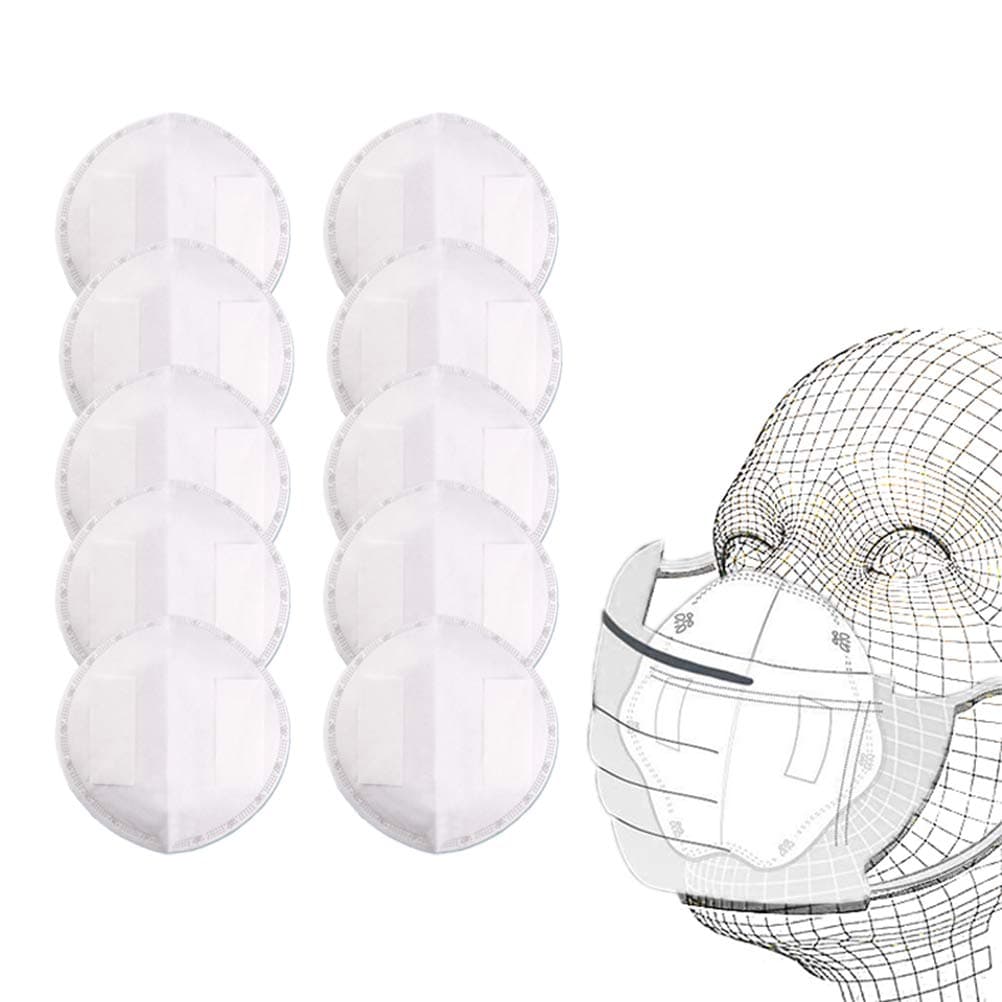 HEREB Disposable Mask Pad,10pcs 3-Layered Protective Breathable Pad, Non-woven Universal Mask Inner Gasket