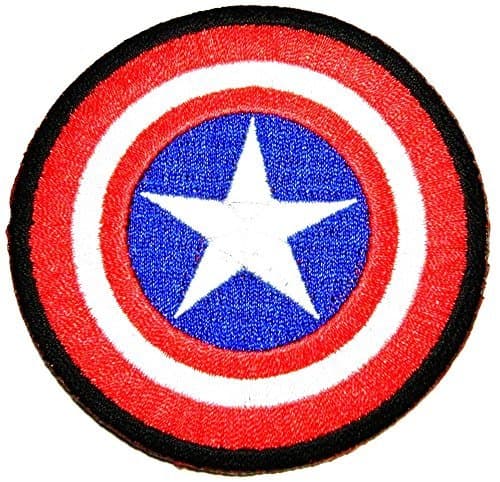 Star Wars Captain America Shield Comicspatch 7.5cm(w) X 7.5cm(h) Embroidered Iron on Hat Jacket Hoodie Backpack Ideal for Gift