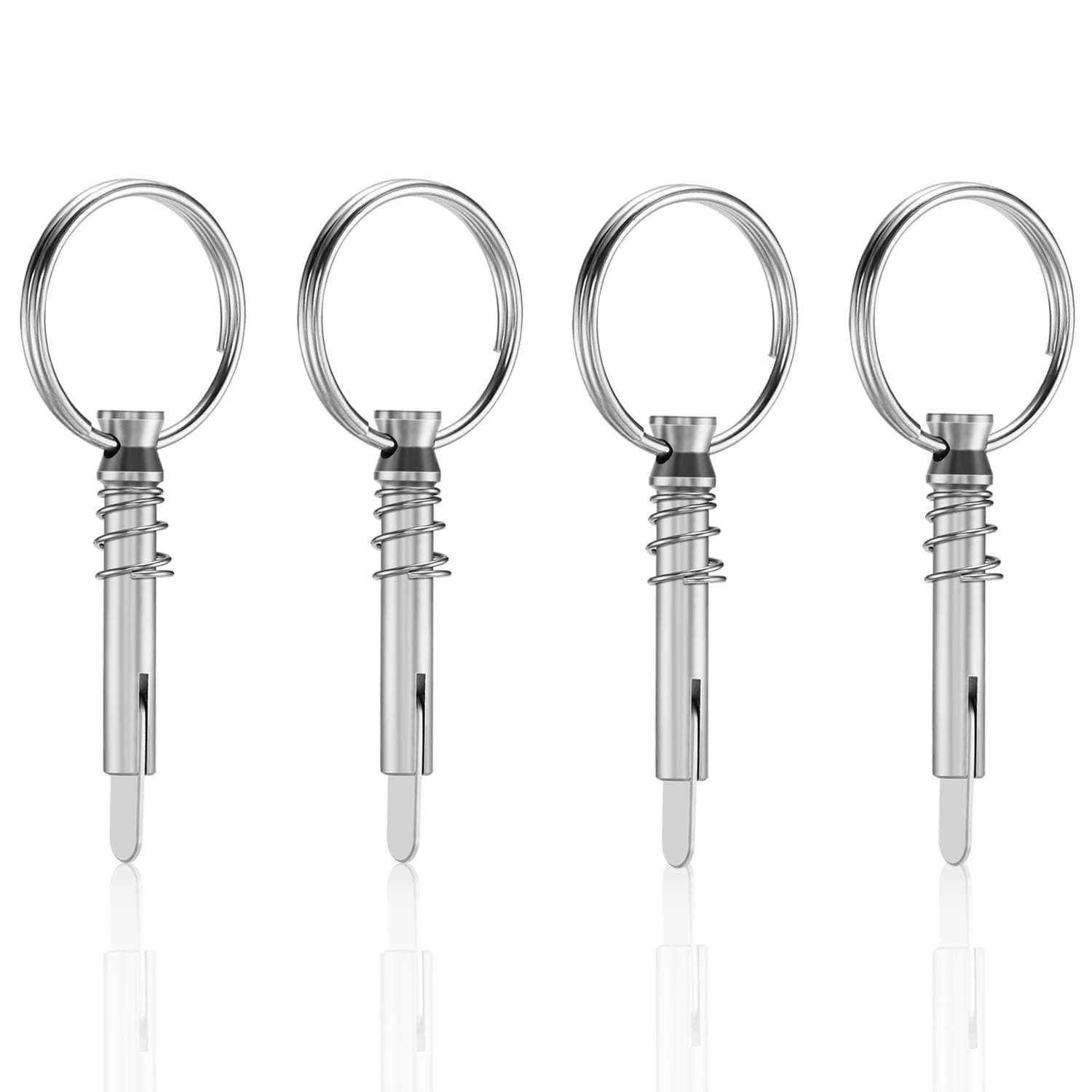 ZOMCHAIN Quick Release Pin, Bimini Top Pin,1/4" Diameter w/Drop Cam & Spring, Marine Hardware, All Made of 316 Stainless Steel-4 Pack