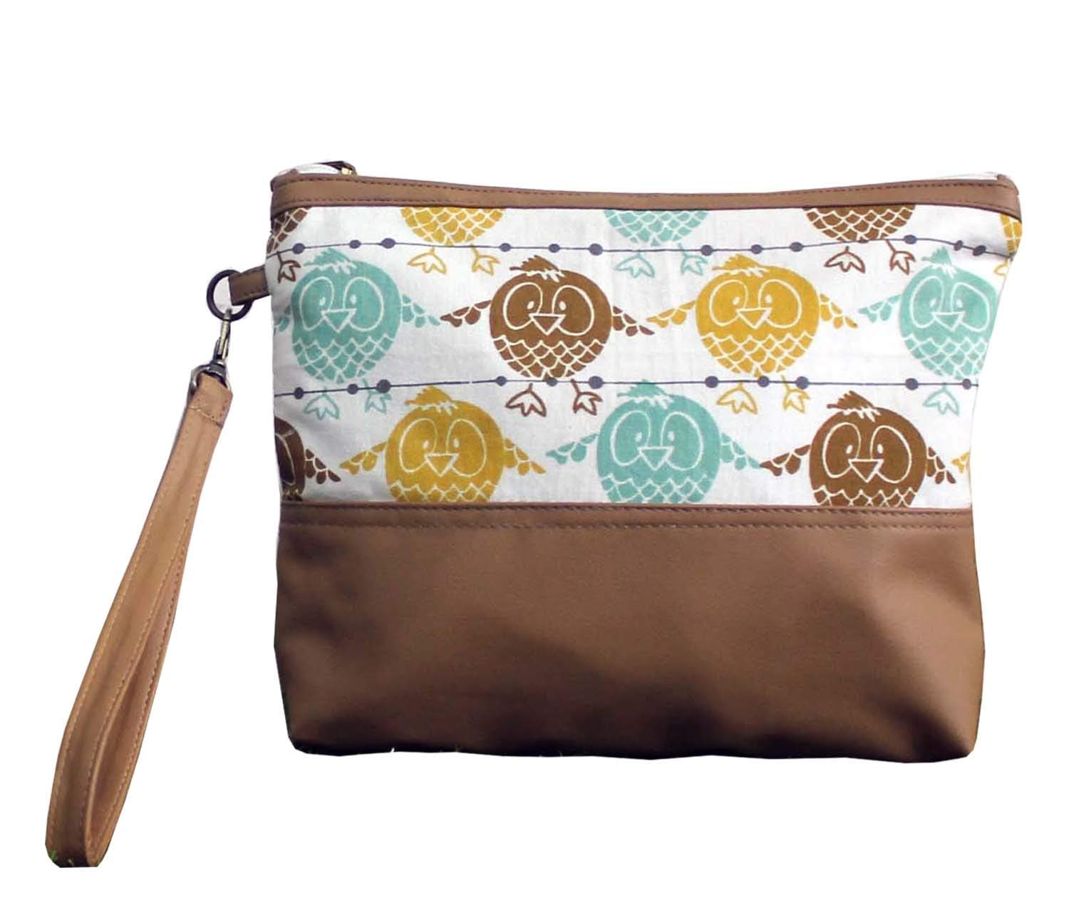 Dekor World Multi Owl Cotton Printed Multi Utility Pouch (Pack of 1)