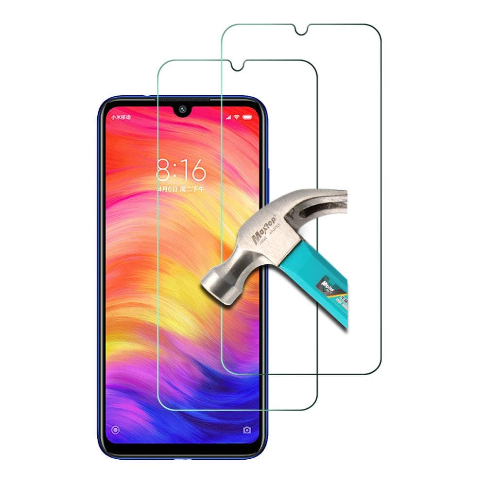 AFGLASS 2Pack, Compatible with Redmi Note 7 Screen Protector, Tempered Glass for Xiaomi Redmi Note 7, Anti Scratch, 9H Hardness, Easy to install