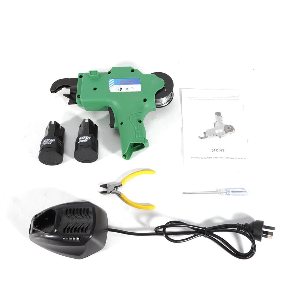 8mm-34mm Automatic Handheld Rebar Tier Tool Building Tying Machine (Green)