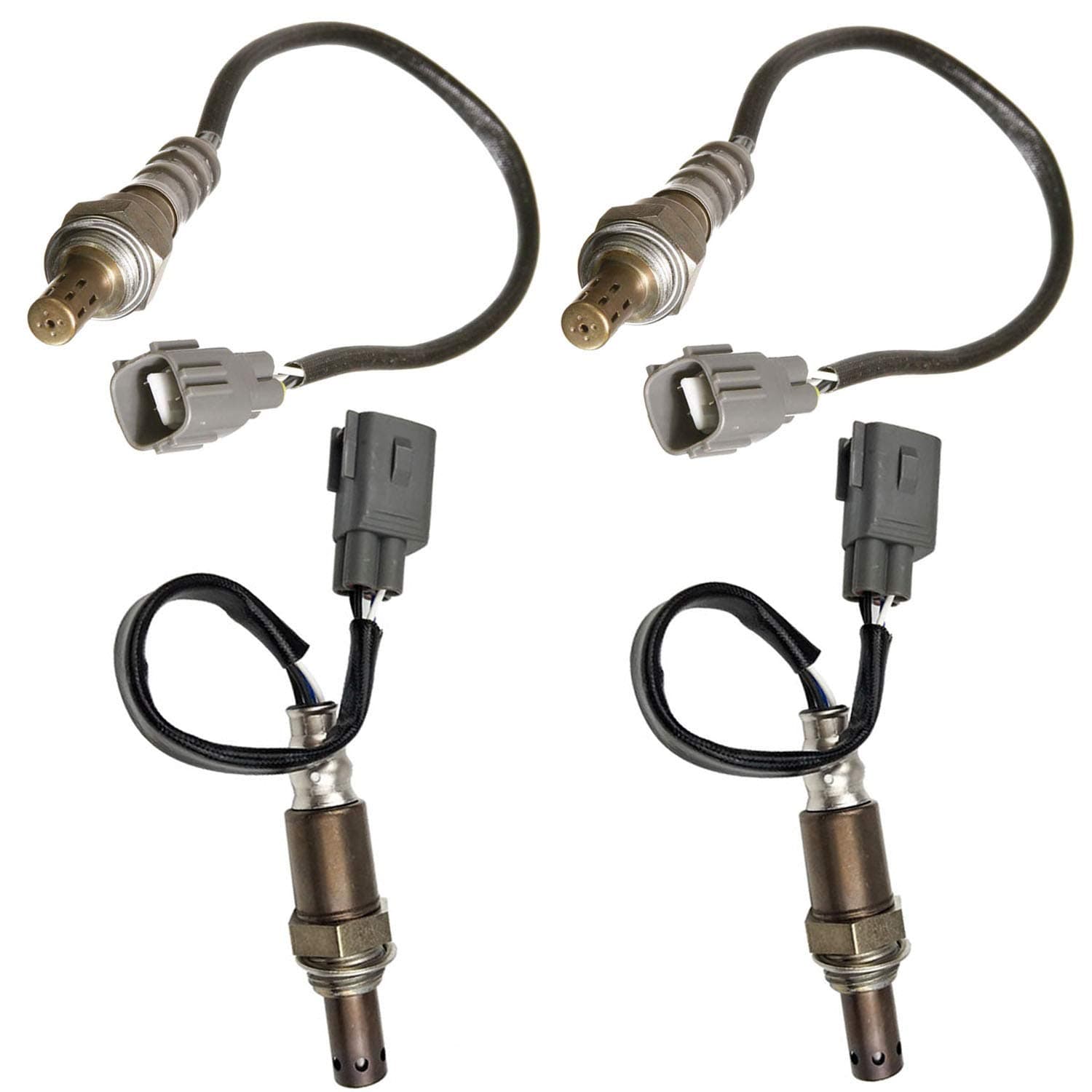 MAXFAVOR 4Pcs Oxygen Sensor Upper & Under Replacment for O2 Sensor Toyota Land Cruiser 4.7L 2006 2007 234-9051 x2 234-4260 x2 02 Sensor
