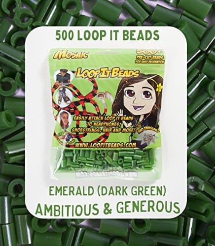 Friendly Bands Loop It Beads 500/Pkg-Emerald