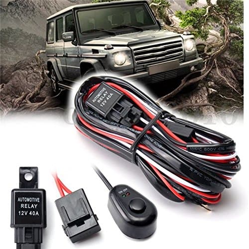 Premium LED LIGHT BAR UNIVERSAL HARNESS WITH PUSH SWITCH light bars work lamps lights installation 40 AMP fuse
