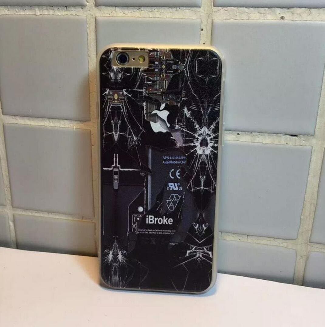 Amstreak iPhone 6 / 6S 4.7 Ibroke Case Broken Iphone Case Inspired Back Case