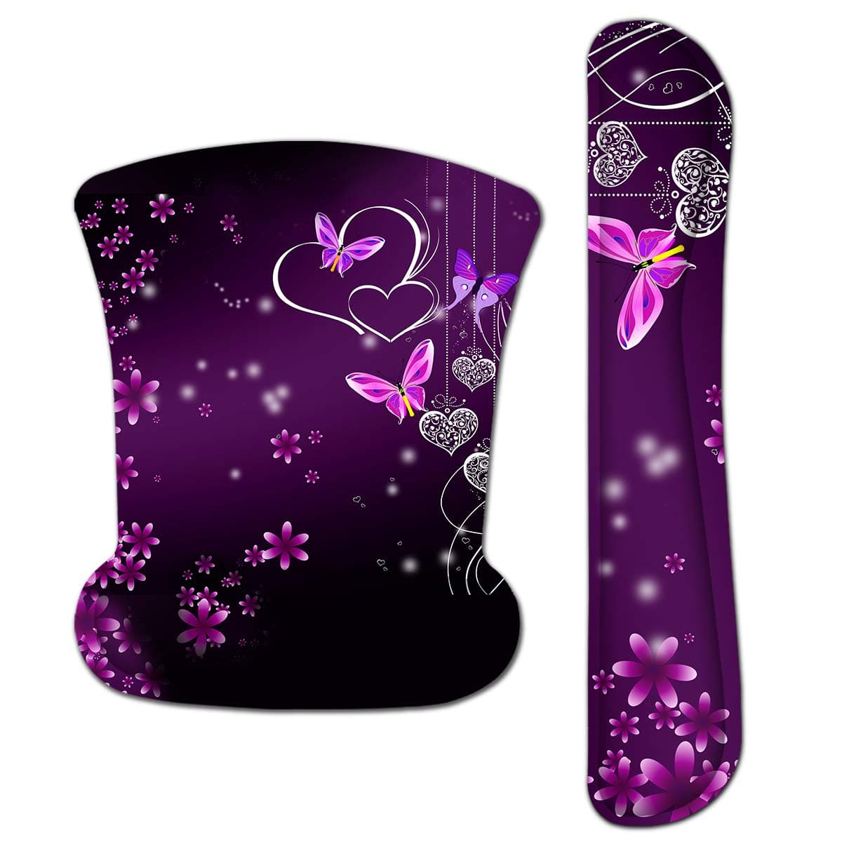 KBSING Mouse Pad and Wrist Rest for Computer Keyboard Set,Keyboard Wrist Rest Pad and Ergonomic Mouse Pad with Wrist Support,Non-Slip Pain Relief for Office Game and More (MWR-04)