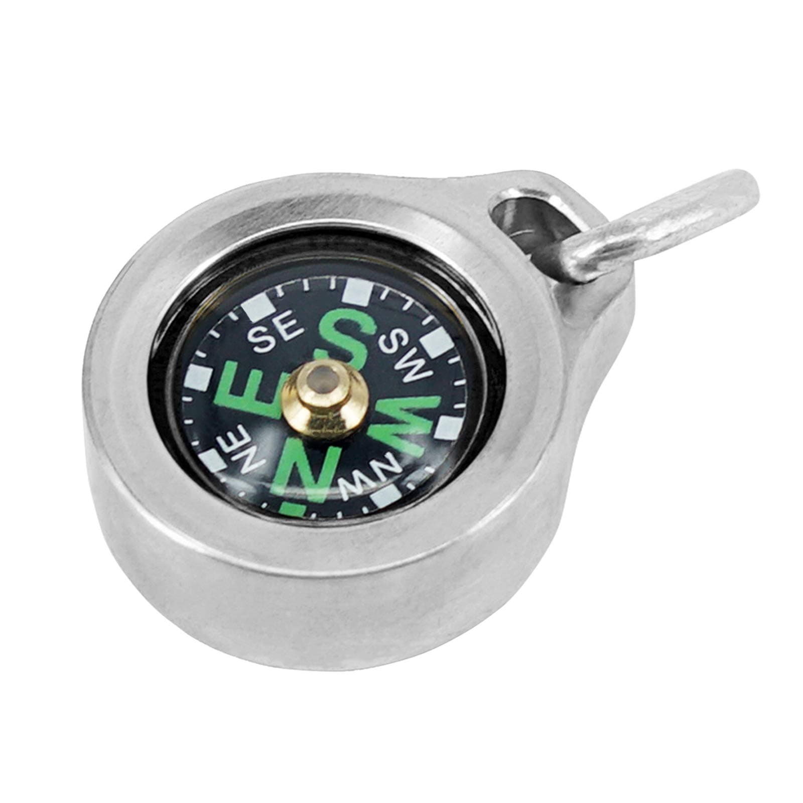 MecArmy CMP Titanium/Brass EDC Compass, Teardrop Shaped Design with Exquisite engrave, Fluorescence Glow in The Dark Max runtime of 6 Hours IPX5 Waterproof Free Beaded Chain Worn as Pendant