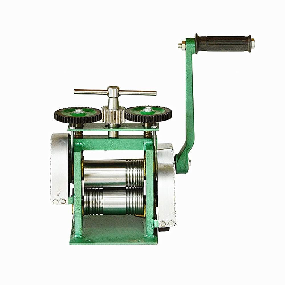 Manual Combination Rolling Mills Machine with Flat Square and Half Round Sheet Stock Jewelry Hardware Tools Hand Press Tablets/Pressing Line Dual-use 35MM