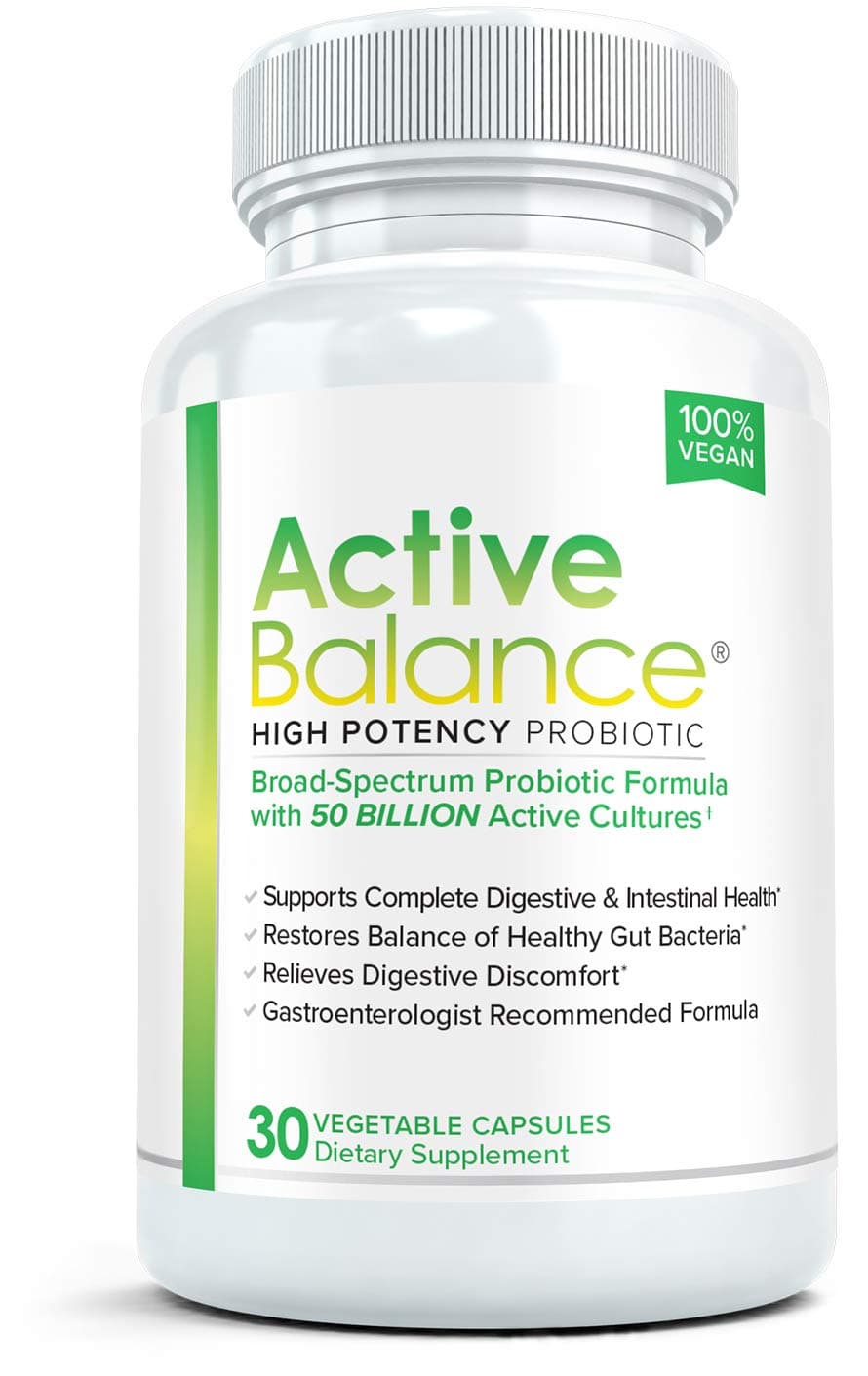 Active Balance- Professional Strength, High Potency Probiotic Formula - 50 billion CFU's - 30 capsules