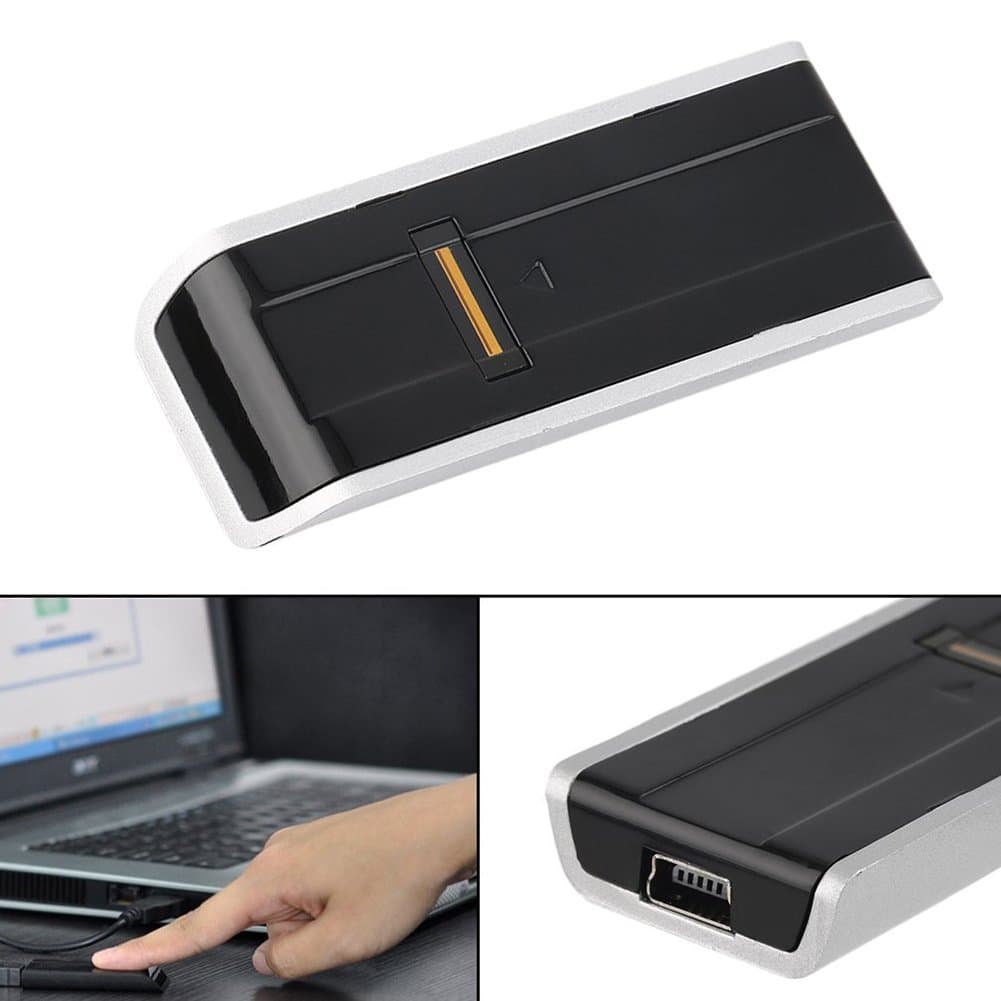 Milnnare Biometric USB Fingerprint Reader Security Computer Password Lock for PC - Black