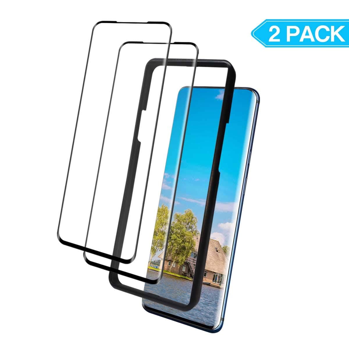 LXIAN for Oneplus 7 Pro Screen Protector (2 Pack), [3D Curved] [Full Screen Coverage] [Ultra HD Clear] [Anti-scratch] [Easy-install] Tempered Glass with Alignment Frame for Oneplus 7 Pro