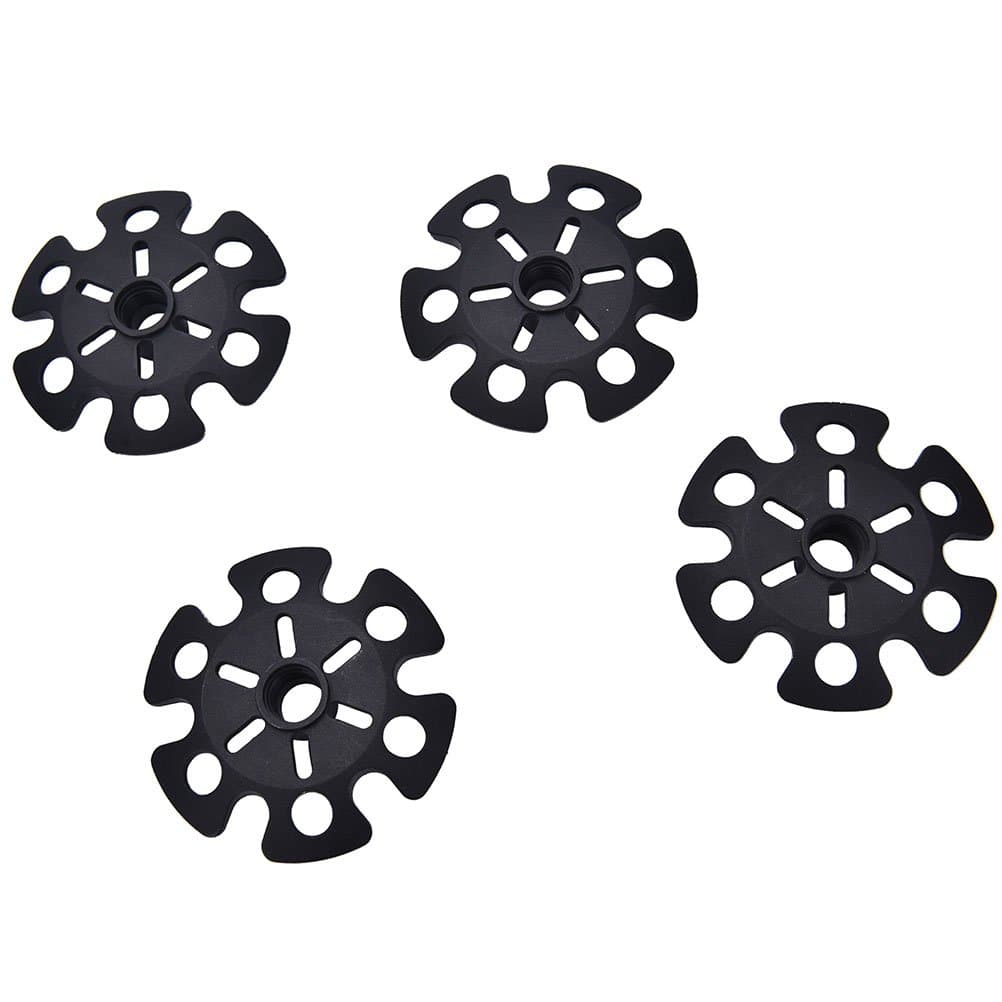 Welecom 4 Pcs Trekking Pole Snow Baskets, Removable Rubber Snowflake Basket for Hiking Poles