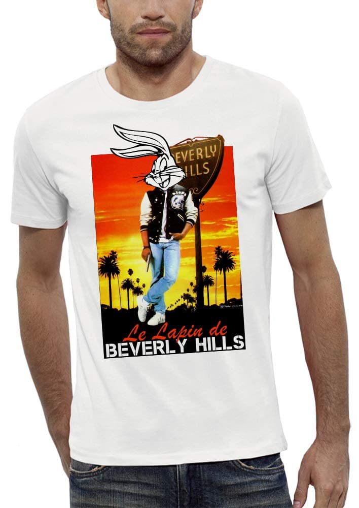 EVOLUTION T-Shirt The Beverly Hills Rabbit - Men - Size S - White