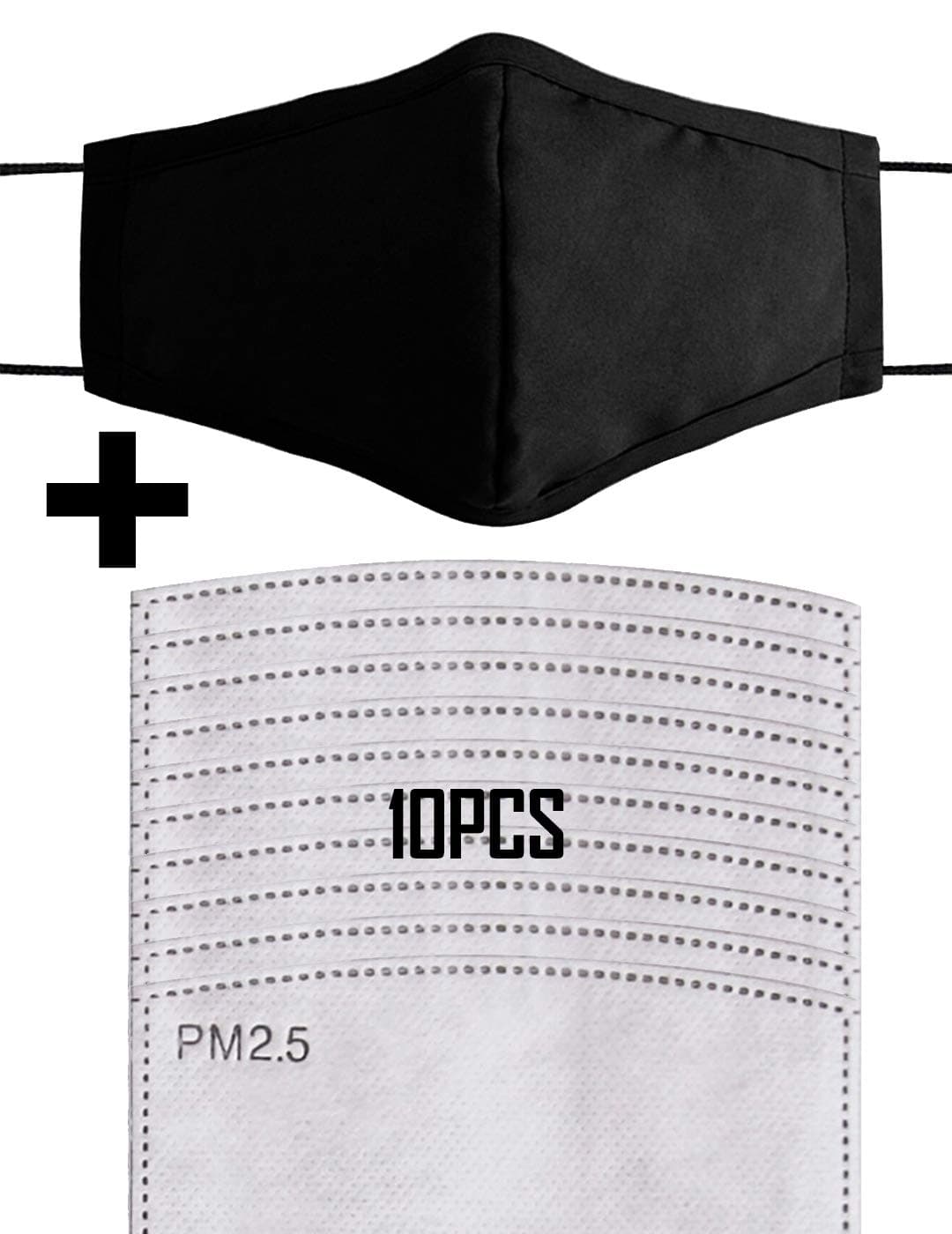 Surkat Activated Carbon Mask Filter Replaceable Face Mask Filter Insert Protective PM 2.5 Mask Filter with Mouth Mask