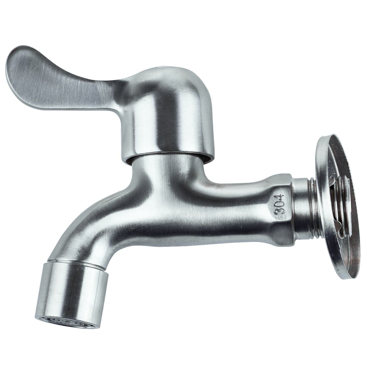 MuShang Multi-function quick open single cold water faucet full SUS304 stainless steel mop pool faucet washing machine double water P10