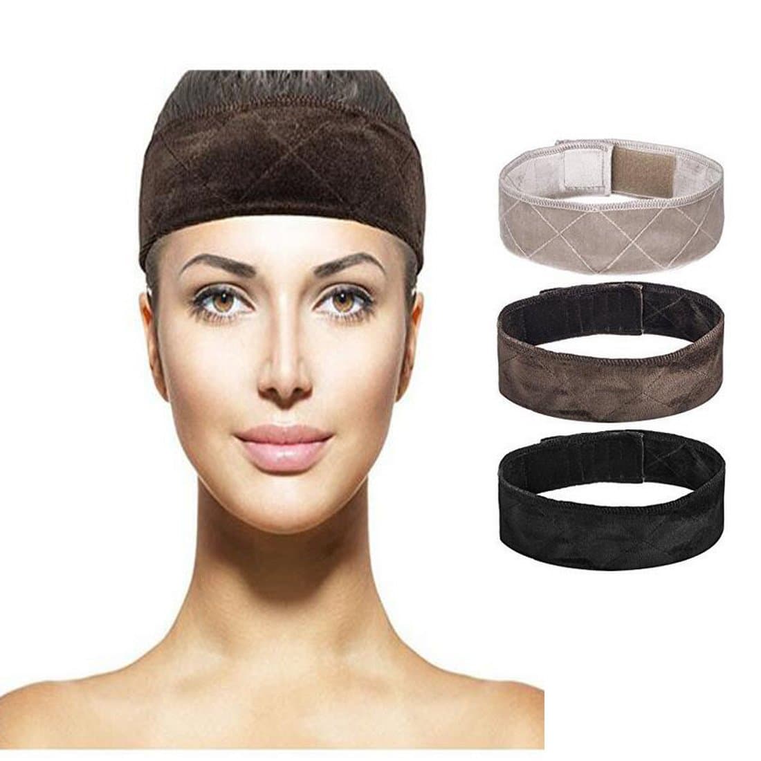 FDXH Wig Grip Adjustable Elastic Comfort Headband Hook and Loop Fastener Adjustable Wig Band (BLOWN)