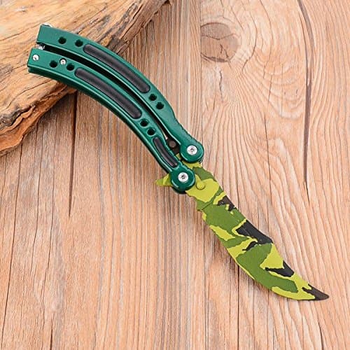 CutS 440C Stainless Steel Training Dull Practice No Edge Tool Knife For Collection -