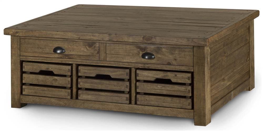Magnussen Stratton  Rustic  Lift Top Storage  Coffee   Table  with Casters