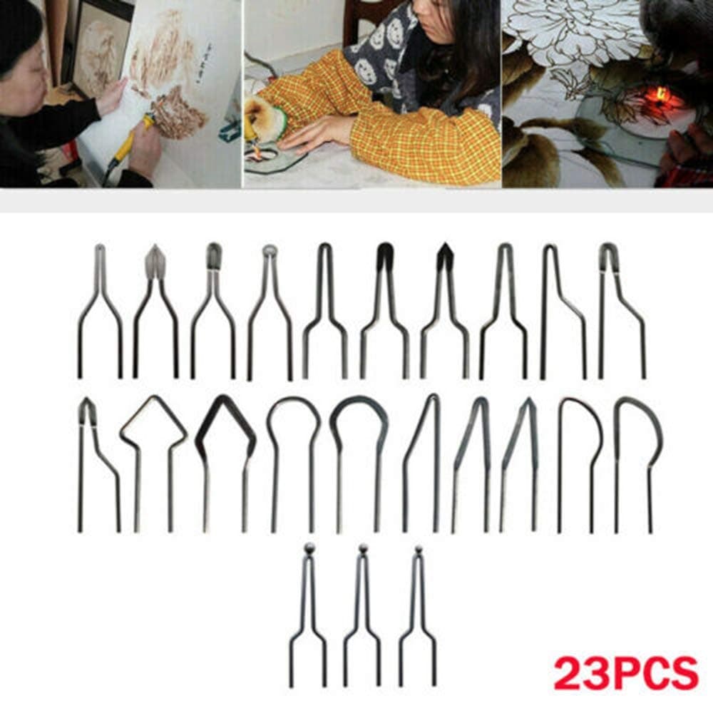 Byforphye Wood Burning Tips -23pcs Pyrography Wire Tips for Pyrography Machine Gourd Wood Crafts (23Pcs Pyrography Tips)