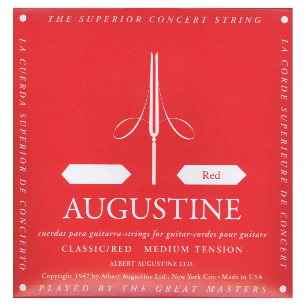 Augustine 650424 ""Red Label Single D4"" Bass String for Classic Guitar", AURE4