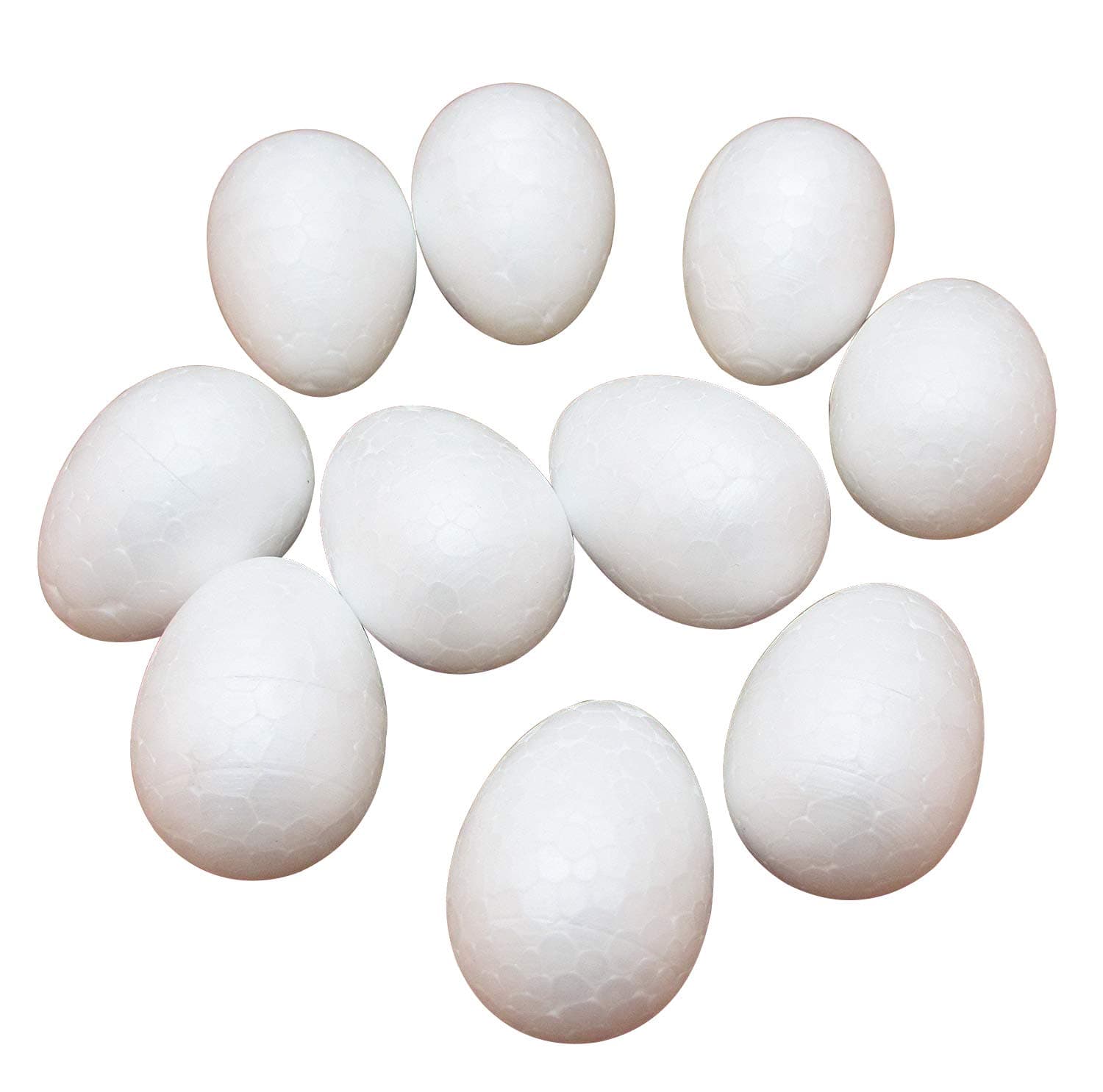 Dandan DIY 60pcs Smooth Foam Egg Shaped Foam Craft Making Foam Ball Home Party Wedding Decor DIY Supply (3.5CM/1.4'')