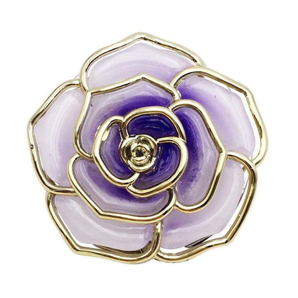 Grimbatol Rose Shaped Folding Handbag Purse Hanger Hook Foldable Table Purse Women Handbag Holder Hanger Hook by TheBigThumb